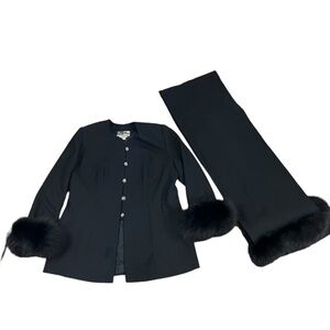 Ben Marc International Fur & Rhinestone Jacket and Wrap.